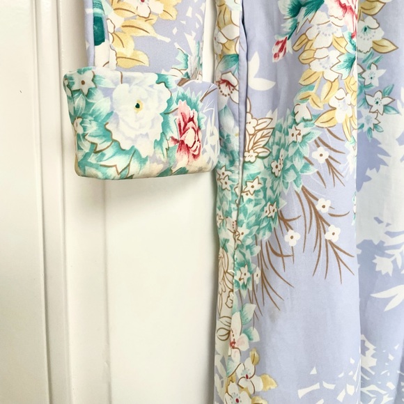 Dior 🌸 Floral Dress 🌸 Vintage Lounge Gown Neck Tie Bow Christian Dior - Picture 8 of 8